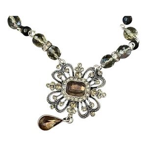 Vintage Avon SP Marcasite Pendant Necklace (9808) Choker Necklace